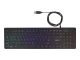 DELOCK USB Tastatur kabelgebunden 1,5 m schwarz mit RGB Beleuchtung